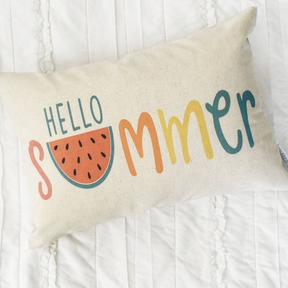 watermelon pillow, pillow cover, Hello Summer, happy summer, Summer Pillow cover, Summer decor