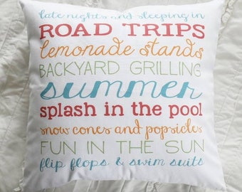 SUMMER SALE, Summer Subway, Summer Subway Pillow, Summer Pillow, Summer decor