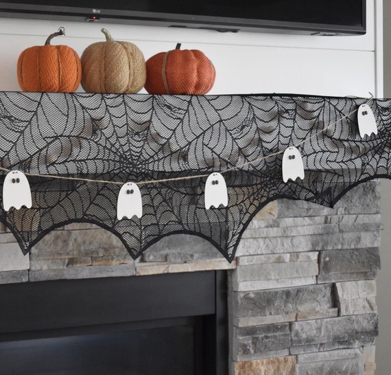 Halloween Garland, Fall Decor, ghost garland, ghost decor,Fall Garland, cute ghost, fireplace Decor, farmhouse Halloween decor