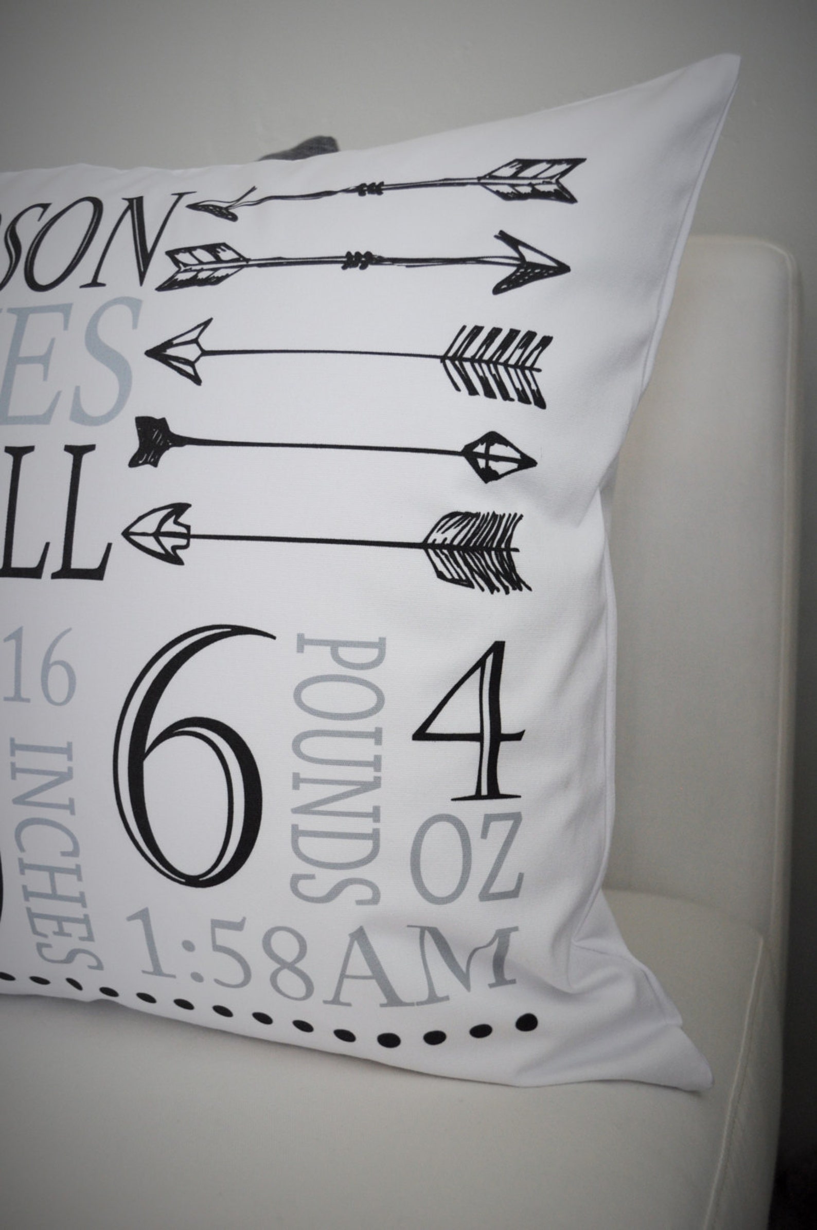 Personalized Birth Pillow Cover Birth Announcement Pillow Etsy