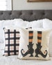 Halloween Pillow Cover, October 31 Pillow Cover, Halloween Decor, Witch shoes, fall pillow