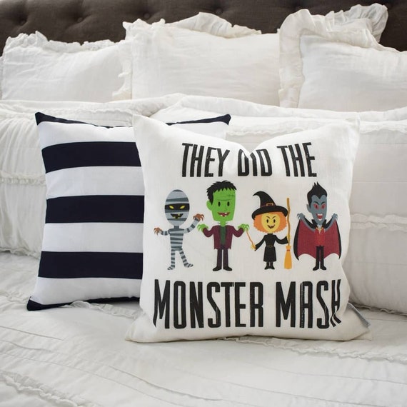 Halloween pillow, Monster Mash Pillow Cover, Happy Halloween, Halloween Decor, Fall pillow,halloween, halloween pillow