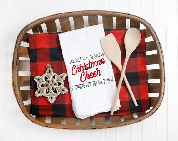 Kitchen towel, dish towel,  tea towel, Christmas kitchen towels, Christmas Decor, Neighbor Christmas Gift,  Decor, Christmas Cheer