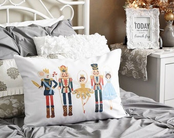 Nutcracker pillow cover, nutcracker decor, Christmas ballet, Christmas pillow cover, Christmas decor, Vintage Christmas,  Christmas pillow