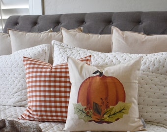 Fall Pillow Cover, farmhouse fall, Fall Decor, Fall pillow, pumpkin pillow