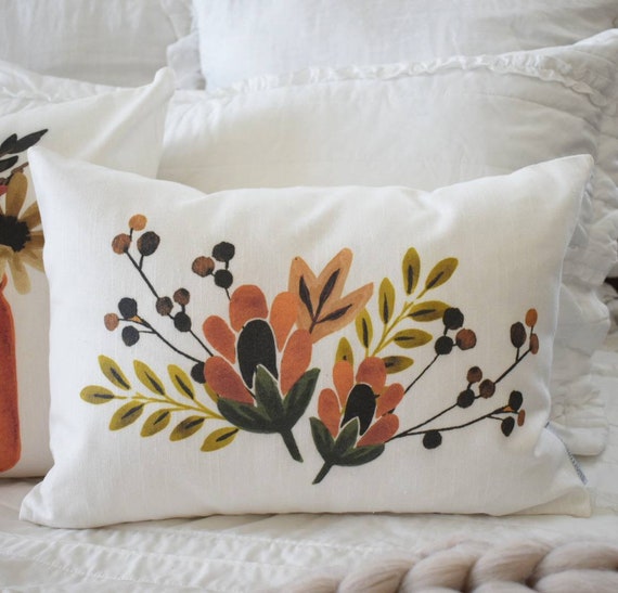 Fall Pillow Cover, pillow cover, Fall Decor, Fall pillow, fall floral