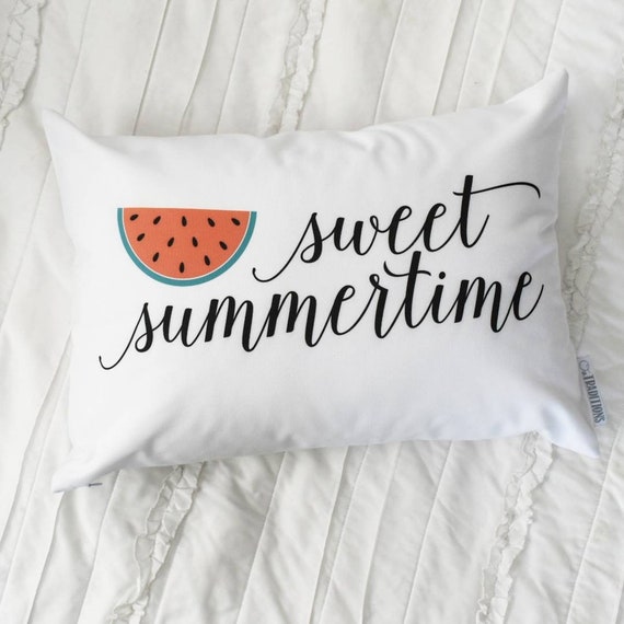 Sweet summertime, watermelon pillow, pillow cover, Hello Summer, happy summer, Summer Pillow cover, Summer decor