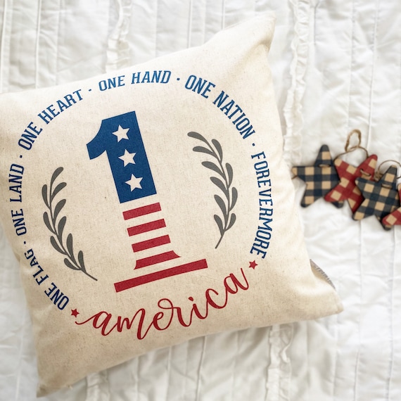 Patriotic pillow cover, Americana pillow cover, Memorial Day, Fourth of July, Summer pillow, USA Pillow, flag pillow, American flag pillow