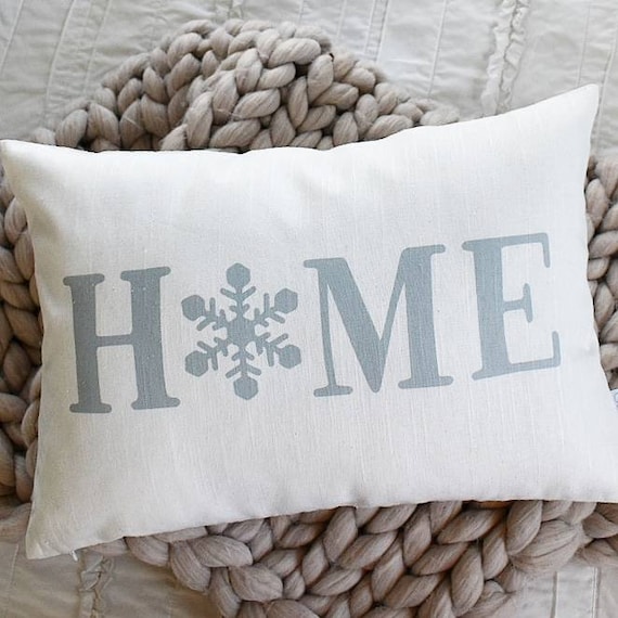 Christmas pillow cover, snowflake pillow, winter pillow, farmhouse Christmas, Christmas Pillow