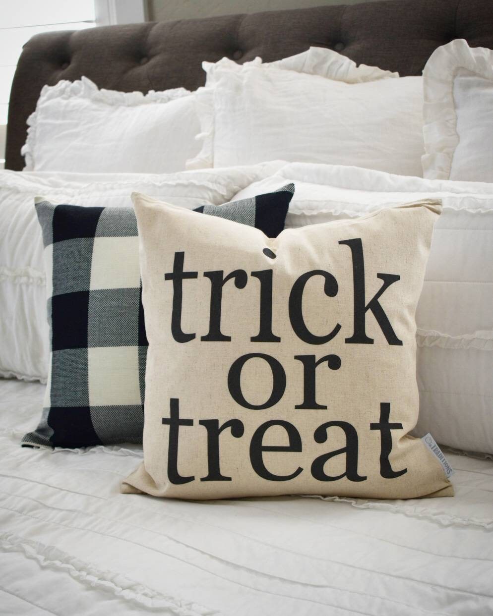 Halloween Pillow Cover Trick of Treat You Choose/ Customize Etsy