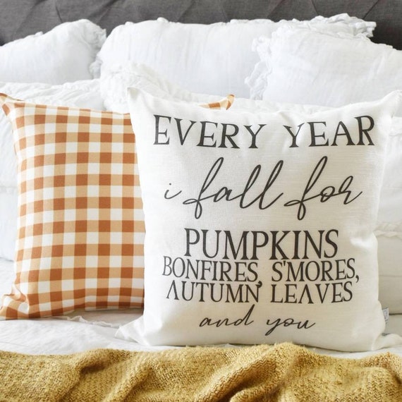 SALE, Fall Pillow Cover, fall pillows, Fall Decor, Fall pillow, Fall for you, every year I fall for