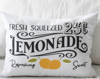 Lemonade pillow, lemon farm, Hello Summer, happy summer, Summer Pillow cover, Summer decor