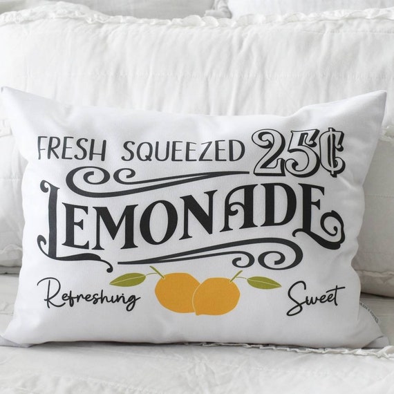 Lemonade pillow, lemon farm, Hello Summer, happy summer, Summer Pillow cover, Summer decor