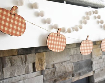 Fall Decor, pumpkin banner, pumpkin Garland,  Fall banner, Fall Garland, Thanksgiving, fireplace Decor