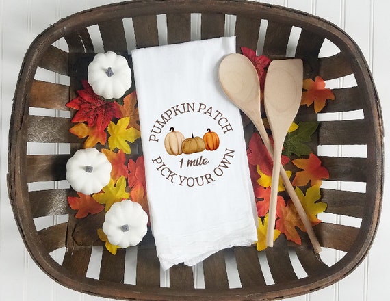 Kitchen towel, tea towel, Fall kitchen towels, Fall Decor, Thanksgiving towel, Thanksgiving  Decor, pumpkin patch, farm fresh pumpkins