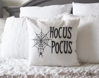 Halloween Pillow Cover, Hocus Pocus Pillow Cover, Halloween Decor, Spider web, Fall pillow