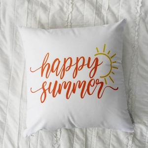 SUMMER SALE, happy summer, Summer Pillow cover, Summer Pillow, Summer decor