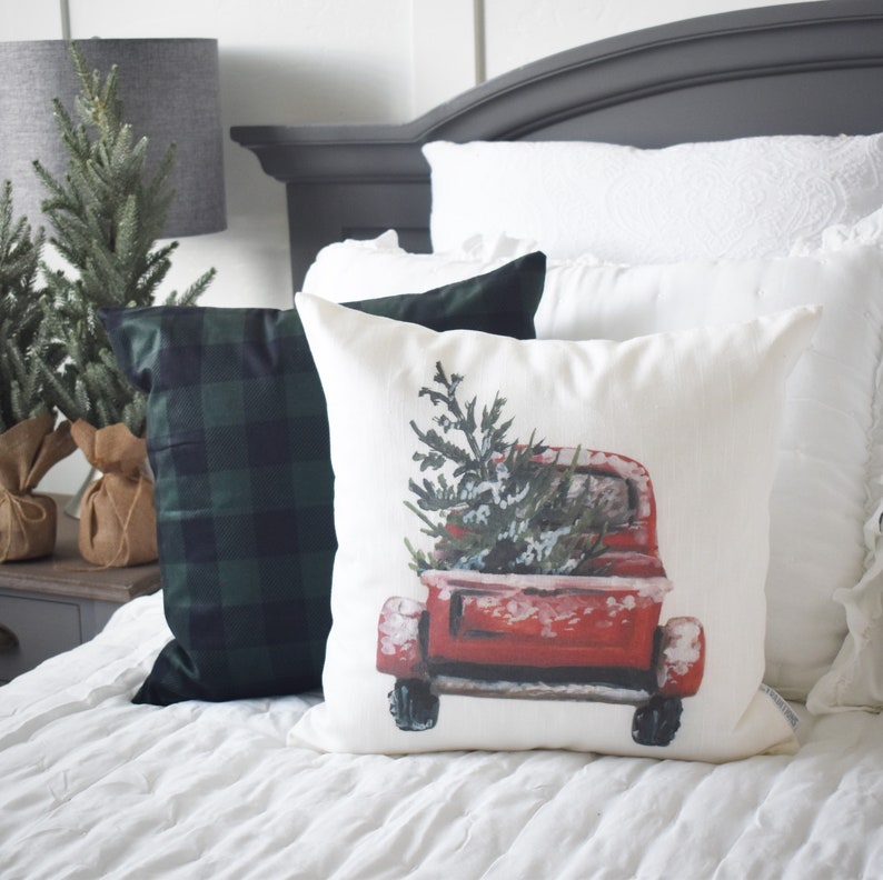 Christmas Pillow Cover Cheistmas Pillows Christmas Tree Etsy