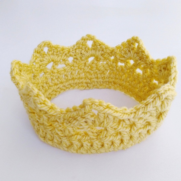 Crochet crown pattern Crochet Pattern Newborn to Adult sizes Princess crown pattern Crochet prince crown Crochet tiara pattern PDF Pattern