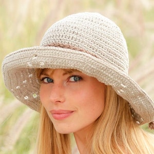 Sun hat Summer hat women straw Summer hat crochet Beach hat women Spring hat Cotton hat Bucket hat Wide Brim hat Hemp hat Crochet Party hat