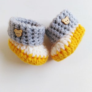 Baby booties Crochet pattern Crochet baby boots Baby shoes for newborn ]Instant PDF download