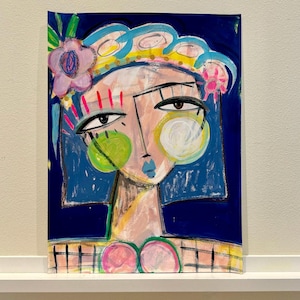Colorful Woman Painting Abstract Face Art Portrait Painting Abstract Figure Painting Abstract Woman Modern Wall Decor Original Painting