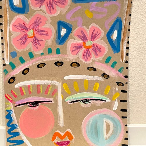 Abstract Face Painting Colorful Abstract Art Original Etsy
