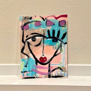 Original Art Faces Portrait Abstract Faces Wall Art Abstract Portraiture Original Painting of Woman Face Gallery Wall Art Original Artwork