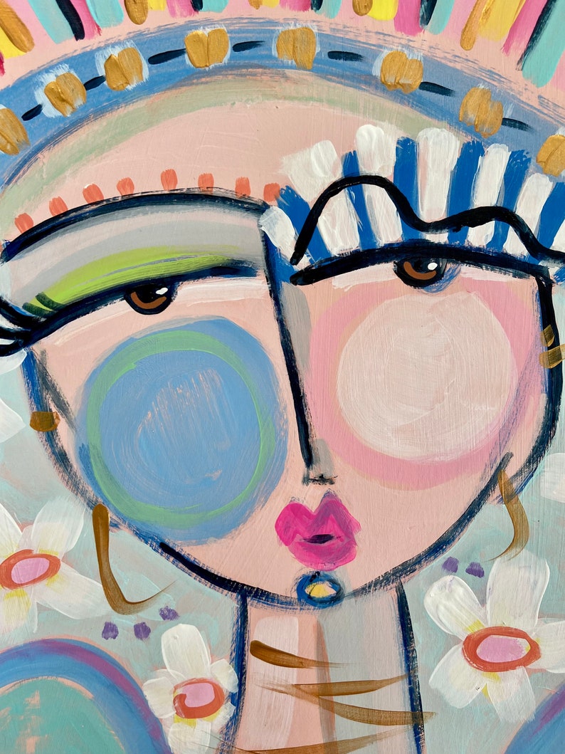 Abstract Face Painting Colorful Abstract Art Original Etsy