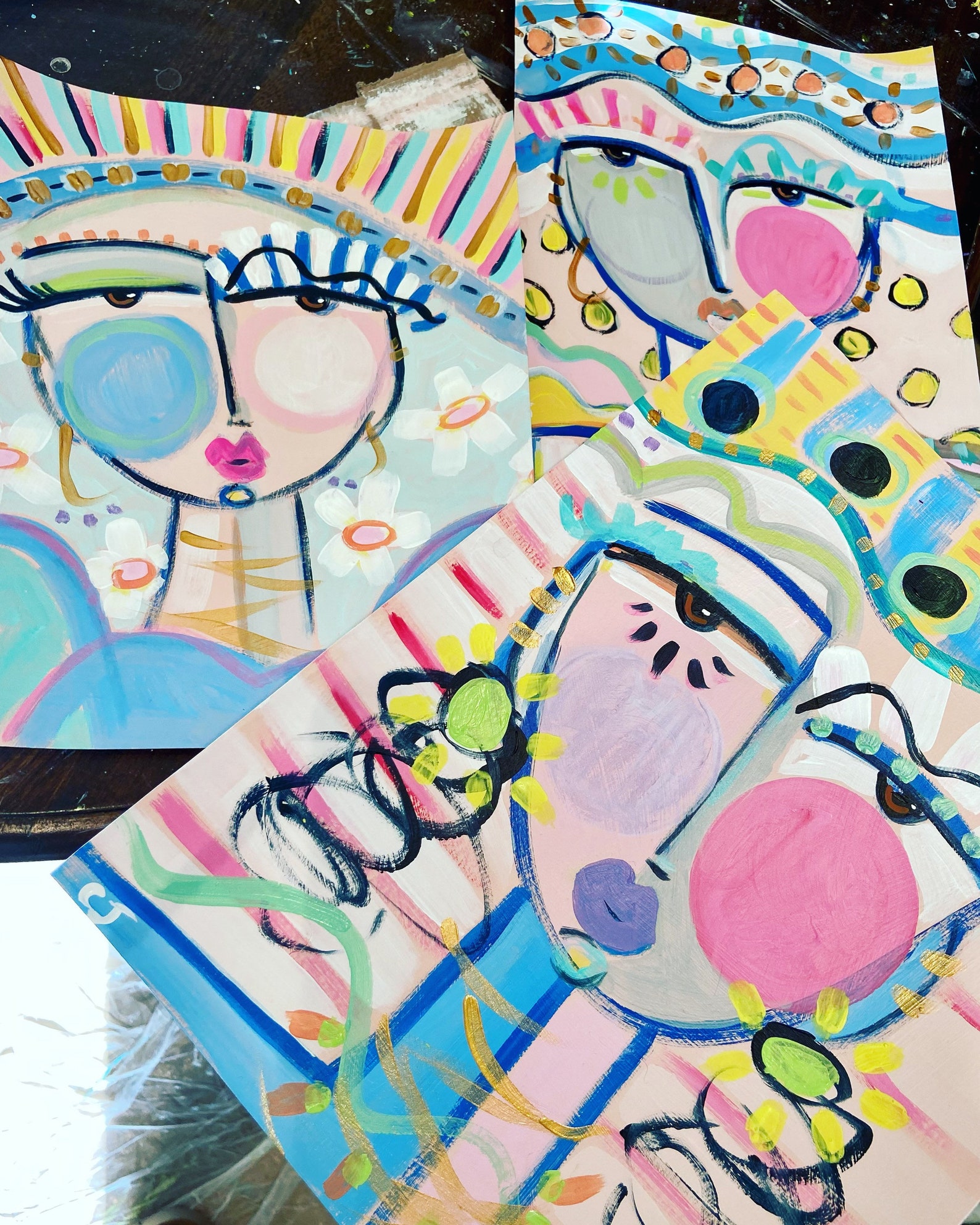 Abstract Face Painting Colorful Abstract Art Original - Etsy