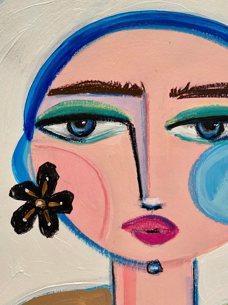 Abstract Face Painting Colorful Abstract Art Original Etsy