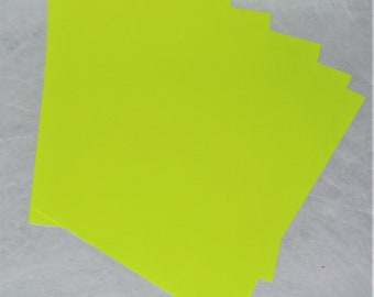 10 x Coated Tyvek 100gm Sheets (fluorescent Yellow) Print with household InkJet Printer without run/smudge