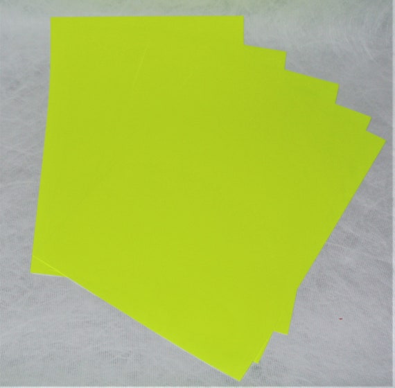 10 x Coated Tyvek 100gm Sheets (fluorescent Yellow) Print with household InkJet Printer without run/smudge
