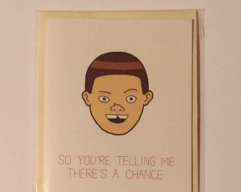 Dumb & Dumber Card, Jim Carrey card, Comedy Movie, Funny card