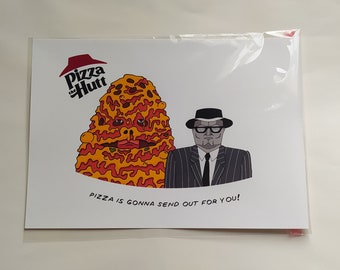 Pizza the Hutt Print - Spaceballs Mel Brooks Comedy