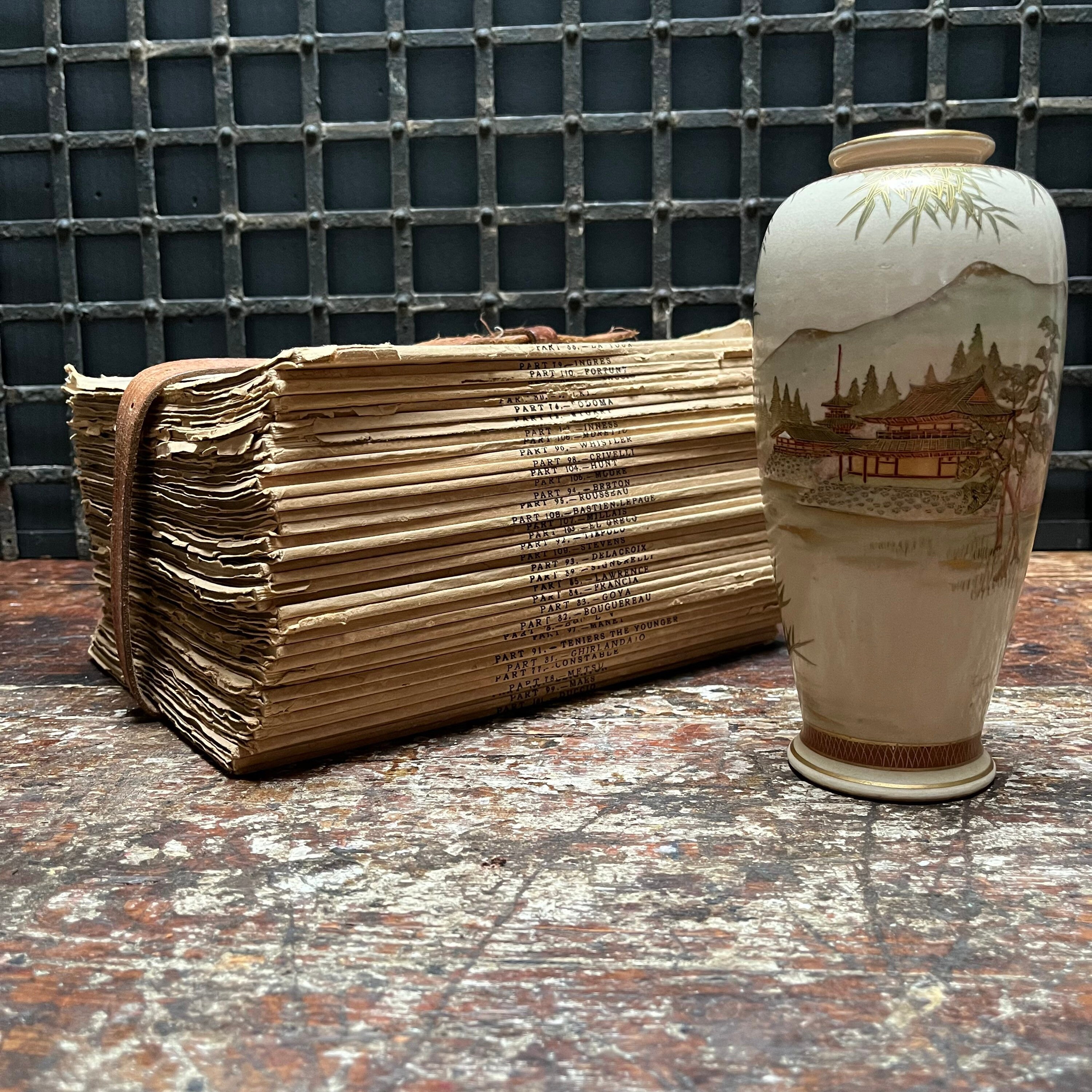 Antique Fine Japanese Satsuma Landscape Vase Etsy