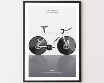 Alex Dowsett Hour Record Cyclist Print