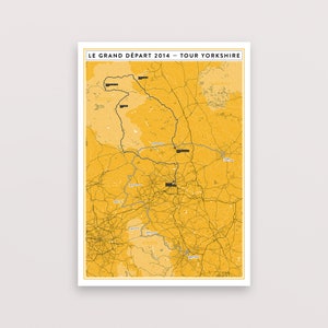 Tour de France  Cycling Poster  Yorkshire Grand Départ 2014