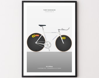 Tony Rominger Hour Record Cyclists Poster – Colnago Oval CX