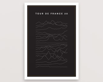 Tour de France Cycling Poster – Stage Profiles