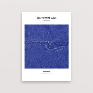 Marathon or Running Map - Running Map, Perfect Gift for Runners ...