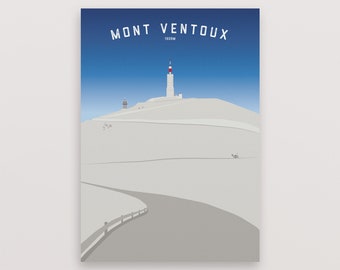 Mont Ventoux Cycling Print – Personalisable Gift for Cyclist