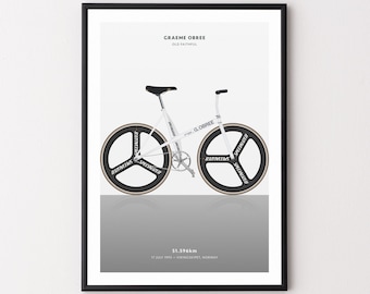 Graeme Obree Hour Record Cycling Poster