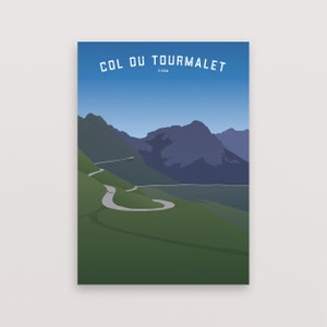 Cycling Poster – Col du Tourmalet – Personalisable Gift for Cyclist – Tour de France Print