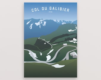 Galibier Cycling Poster – Personalisable Gift for Cyclist