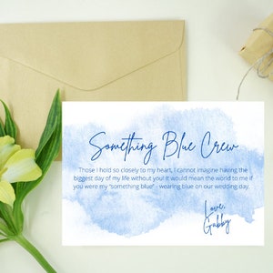 Plantilla de descarga digital de tarjeta de tripulación de Something Blue