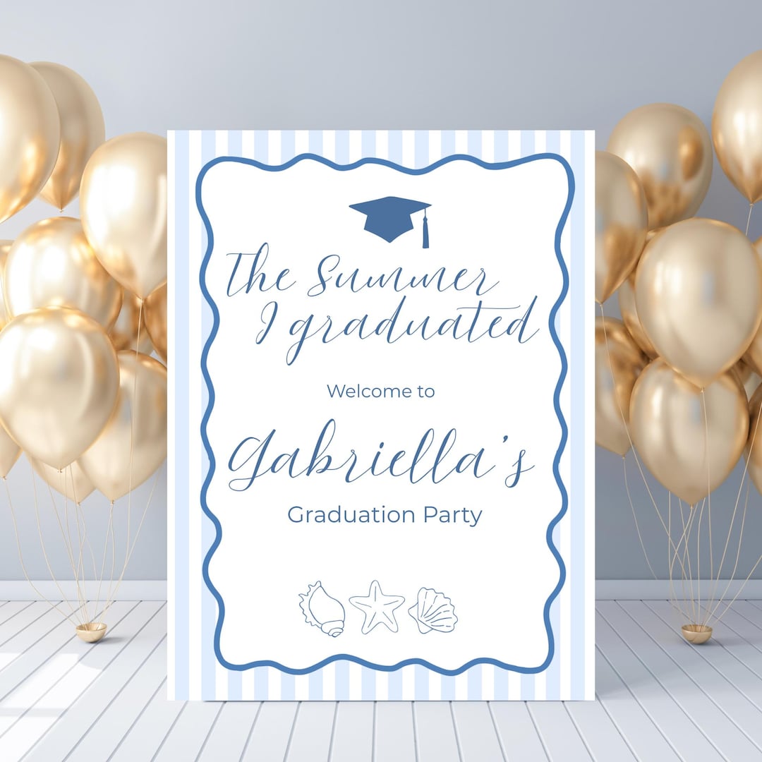 Summer I Graduated Welcome Sign | Graduation Party Sign | Class of 2026 ...