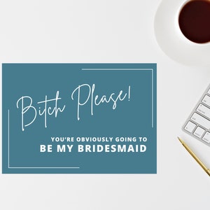 Bridesmaid Proposal Card Digital Download