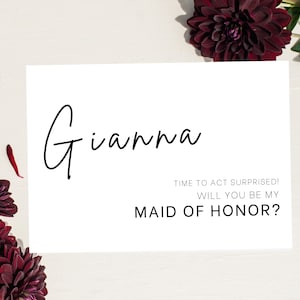 Bridesmaid Proposal Card Digital Download