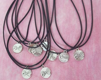 Pinkie promise necklace - pinkie swear necklace - friendship necklace - friendship gift - best friend gift